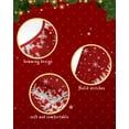 thumbnail image 6 of Red Christmas Tree Christmas Tree Skirt 36 Inches Large Christmas Skirt Tree, Winter Balls Snowflake Xmas Tree Tree Skirt Christmas Decorations for Fireplace Party Holidays Indoor Outdoor, 6 of 7