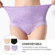 thumbnail image 5 of 4 unids transpirable encaje alto cintura bragas ropa interior para mujeres niñas damas, 5 of 5