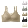 thumbnail image 2 of VISALY Bras for Women No Underwire Bras Plus Size Comfort Soft Bras Supportive Bralettes Cute Strong Support Sports, Wireless Bra, Bras, Shapely Bra (Black, 3XL), 2 of 3