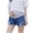 Dark Blue, variant on BRGZLK Maternity Denim Shorts High Waist Stretchy Waistband Distressed Cuffed Hem Regular Fit Short Pants Comfortable Breathable Pregnancy Jean Shorts with Pockets Dark Blue XXL