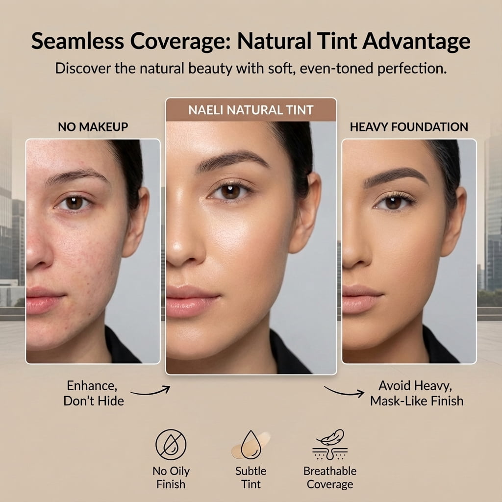 NAELI Tinted Moisturizer SPF 50, Mineral Sunscreen with Zinc Oxide, Hydrating Universal Tint, 1.4 oz