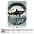 thumbnail image 4 of Orinice Shark Marine Life Ocean Warm Lightweight Blanket Soft Fleece Blankets Throw Blanket Living Rooms Sofa Decor Cow Gifts All Seasons Flannel Material Blanket 40x50in, 4 of 6