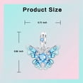 thumbnail image 3 of ARVALILS 925 Sterling Silver Blue Enamel Butterfly Dangle Charm, Heart Pendant for Women’s Bracelets & Necklaces, 3 of 7