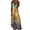 Orange, variant on IROINNID Shift Dress For Women Fashion Casual Printed Loose Sling Dress V-Neck Full-Length Dress