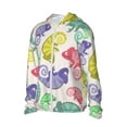 thumbnail image 2 of Kll Cute Chameleons Print Men'S Women’s Upf 50+ Sun Protection Outdoor Hoodie Jacket Long Sleeve Fishing Hiking Performance Shirt- Xx-Large, 2 of 8