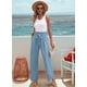 thumbnail image 5 of Pantalones de Salón Anchos para Mujer, Color Azul , Talla XL, 5 of 8