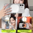thumbnail image 2 of Luz LED Magnética para Selfies Recargable con Espejo, 3 Efectos de Iluminación Ajustables, Portátil y Plegable, 6500-7000 K., 2 of 8