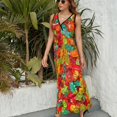 thumbnail image 6 of Candies,sugar, Gummy Dress Summer Street Style Bohemia Long Dresses Female Sleeveless Printed Maxi Dress, 6 of 9