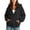 Black #05, variant on Womens Oversized Sweatshirt Wrap Pullover Long Sleeve Plain Hoodies Fashion Y2k Hooded Top for Fall Outwear L