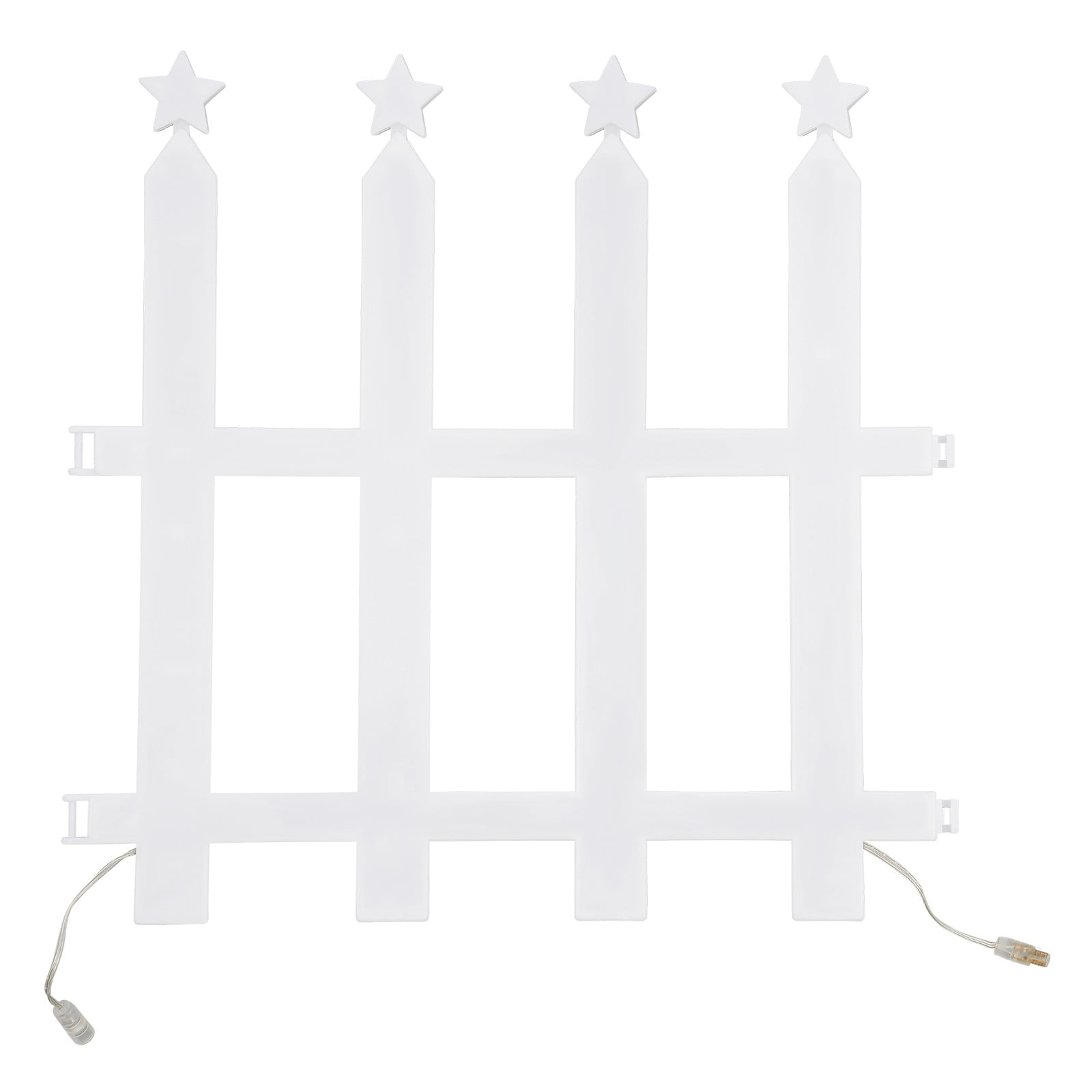ToppiJoy 10 Pack LED Lighted Garden Fence, Christmas Tree Fence Lights, Decorative Lighted Fence for Landscape Patio Yard Pet Barrier