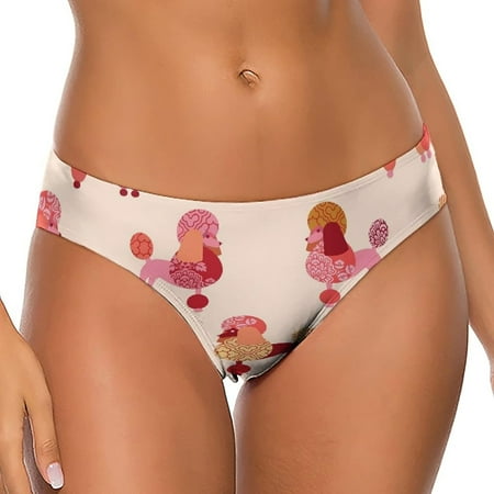 

Poodle Pattern Women s Bikini Bottom Classic Briefs Casual Panty Sexy Cute Printed Underwear