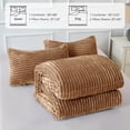 thumbnail image 5 of Jessy Home 3 Piece Fleece Queen Comforter Set - Soft & Warm Fluffy Coffee Sherpa Bedding , Fuzzy Heavy Double Sided Design Winter Comforter with 2 Pillow Cases, 5 of 8