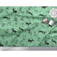 thumbnail image 3 of Soimoi Rayon Fabric Reindeer,Tent & Human African Print Fabric by the Yard 42 Inch Wide, 3 of 3