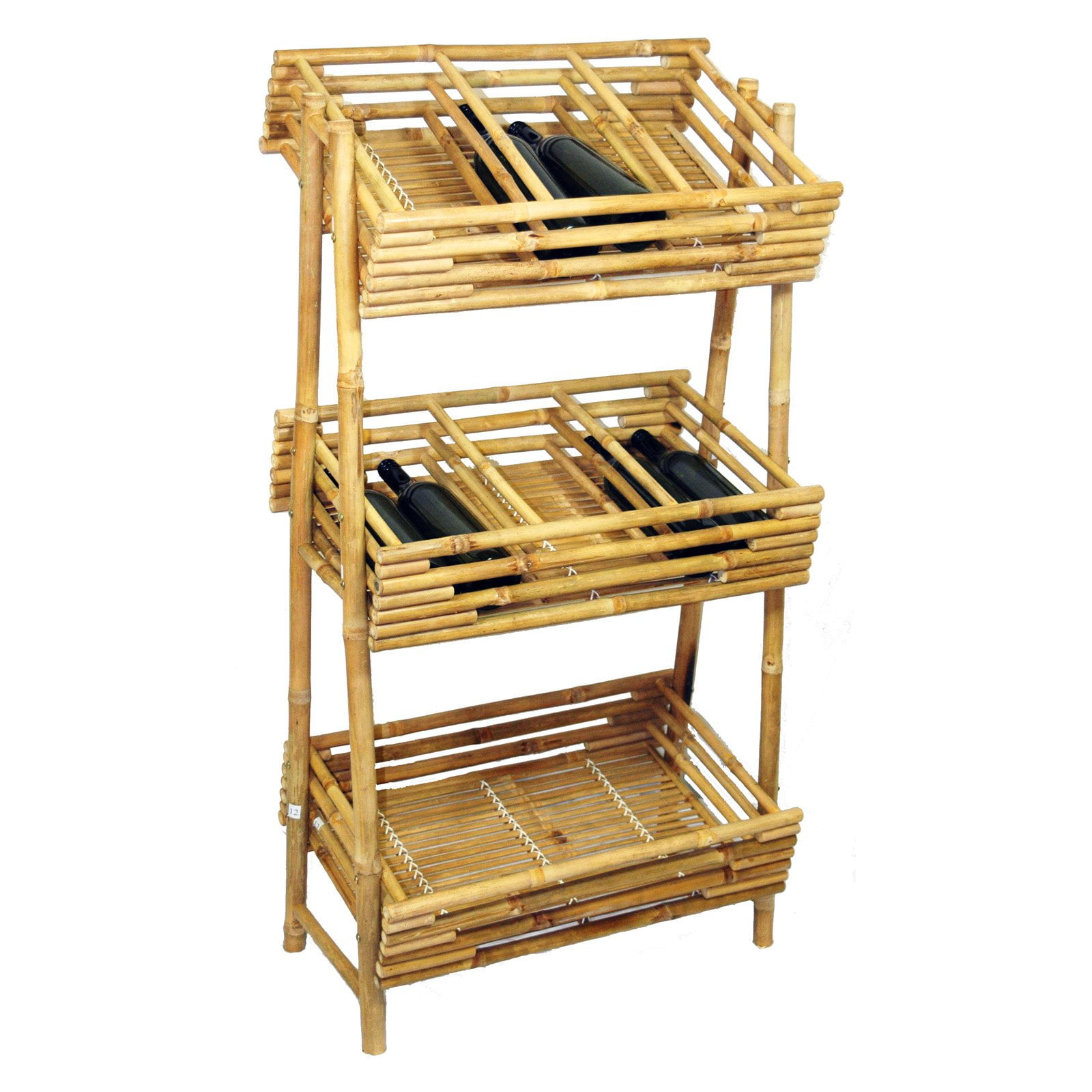 Bamboo54 KD 3 Tier Wine Tray Rack
