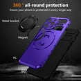 thumbnail image 2 of Allytech Case for iPhone 15 Pro Max - 360° Rotatable Magnetic Ring Stand - Compatible with MagSafe - Military-Grade Protection - Anti-Scratch & Anti-Fingerprint - Slim Fit Cover (Purple), 2 of 11