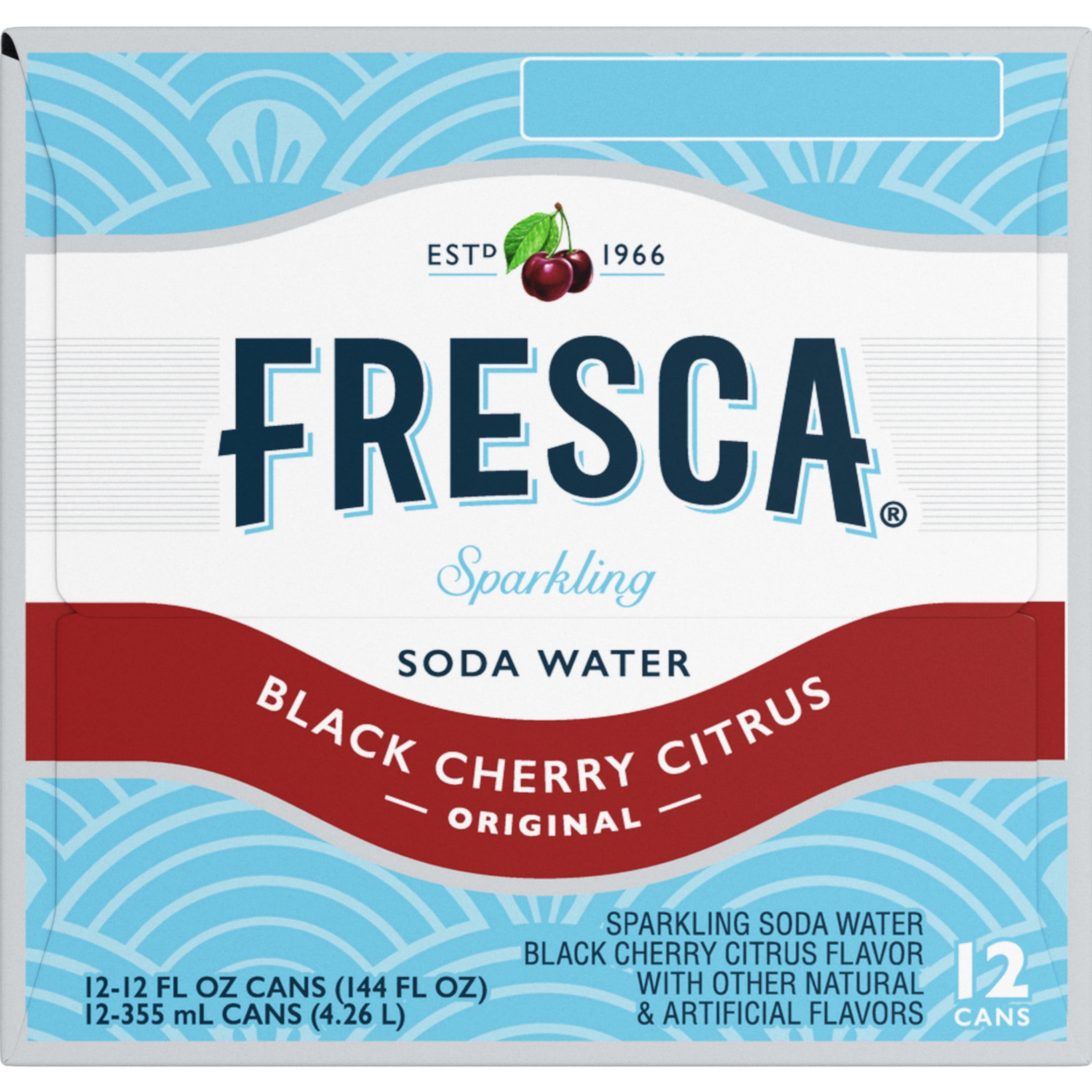 Fresca Black Cherry Soda Pop Fridge Pack Cans, 12 fl oz, 12 Pack