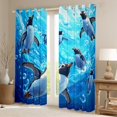 thumbnail image 2 of Manfei Cartoon Ocean Penguin Blackout Curtains Set of 2 (52x84 Each), Underwater World Window Curtains, Kawaii Wildlife Animal Curtains and Drapes, Curtains Blackout Home Decor, 2 of 6