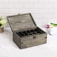 thumbnail image 1 of Caja de almacenamiento para botellas de aceites esenciales MyGift, madera gris vintage, 1 of 7