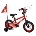 thumbnail image 1 of Costway 12" Kids Bicycle with Training Wheels, Handbrake & Coaster Brake, Flag & Music, 1 of 10