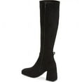 thumbnail image 3 of Jeffrey Campbell HOTLAVA-K2 Black Suede Block Heel Squared Toe Knee High Boots (Black Suede, 10), 3 of 6