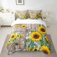 thumbnail image 2 of Manfei Rustic Sunflower 7-Piece Twin Bedding Sets,Old Barn Door Bedding Comforter Set,Country Farmhouse Lodge Sheet Sets For Men Women,Ultra Soft Home Decor, 2 of 8
