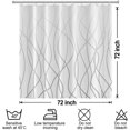 thumbnail image 6 of Ombre Light Grey Striped Fabric Shower Curtain for Bathroom with Hooks, Shower Curtains for Bathroom, Waterproof Bath Accessories Hotel Style-72"W x 84"L (Pack of 1), 6 of 7