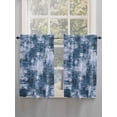 thumbnail image 5 of Navy Blue Ombre Bathroom Window Curtain, Gradient Abstract Art Vintage Light Filtering Coffee Kitchen Curtains, Bedroom Living Room Curtains 2 Panel 84"x54", 5 of 6