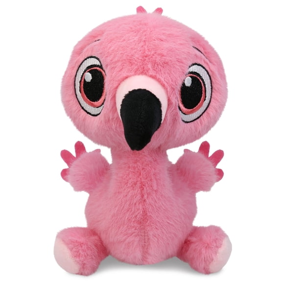 DolliBu Flamingo Plush - Fuzzy Stuffed Animal Flamingo, Cute Realistic Stuffed Animal Toy for Boys and Girls, Adorable Plush Gift for Baby, Kids and Adults - 7 Inches