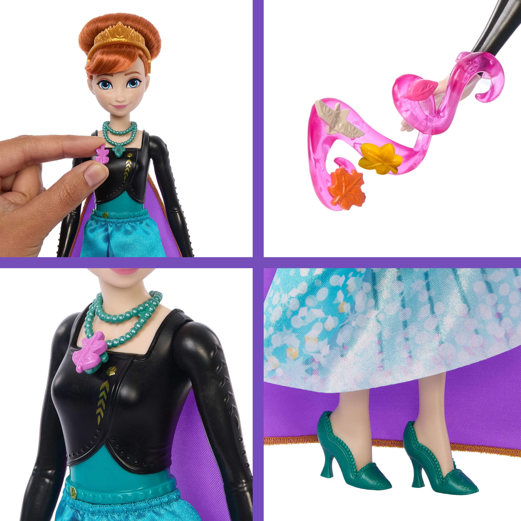 Disney Frozen Jewel Reveal Anna Fashion Doll with 8 Surprises Including Gem Box & Accessories