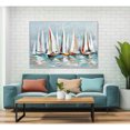 thumbnail image 3 of Boats B Hand Painted Framed Modern Decorative Painting, 3 of 3