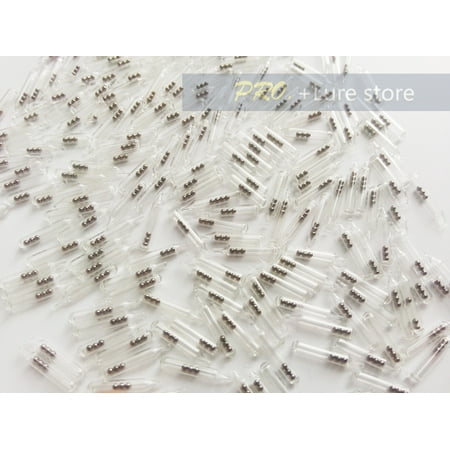 50pcs 3mm 4mm 5mm fishing accessories 3 balls tube glass Lure Rattles for soft bait Glass Tube noisy ringing balls Shake 3mm 16mm 2balls