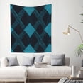 thumbnail image 3 of Decorative Tapestries 60x51in Wall Wall Hanging Unmarked Peg Hook For Picnic Cloth Porch Hanging Tablecloth Bedspread Argyle Plaid Darkturquoise_4, 3 of 8