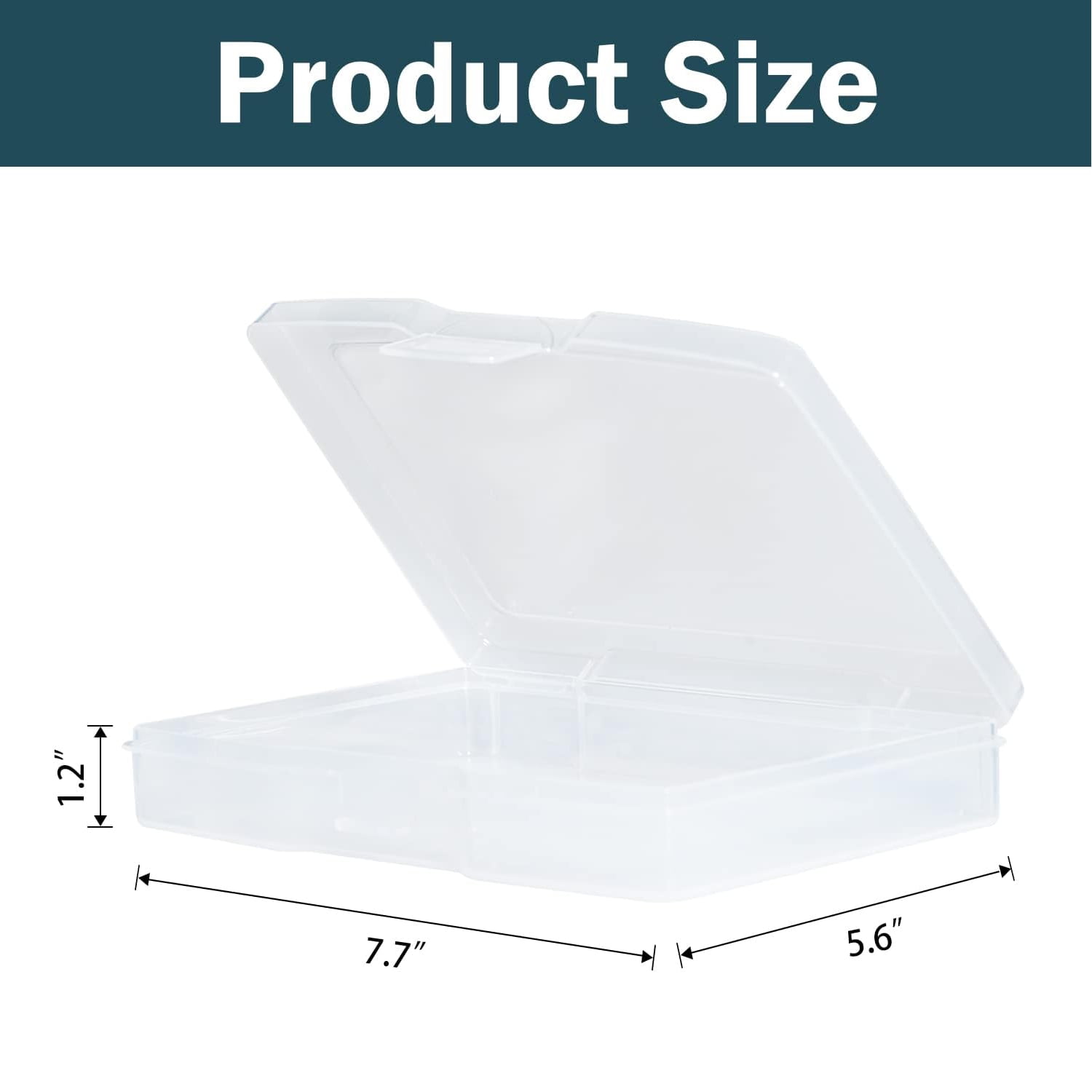 Novelinks Photo Storage Box 5" x 7" Photo Case Photo Organizer Clear Plastic Picture Boxes Transparent Craft Keeper Photo Containers ,20 Pack