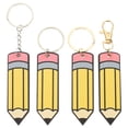 thumbnail image 1 of 4Pcs Cute Pencil Teacher Keychains for Special Occasions 11X2.2in, 1 of 8