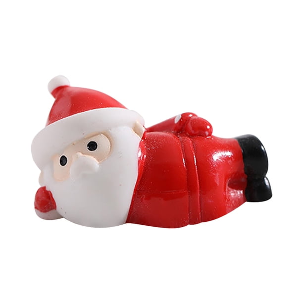 Mini Ornamentos de Navidad Mini Muñecas de Navidad, Decoraciones de Navidad de Bricolaje con Mini Decoraciones de Navidad de Resina Mini Decoraciones de Navidad