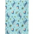 thumbnail image 2 of GZHJMY Dolphin Square Tablecloth, Waterproof Stain Wrinkle Resistant Washable Polyester Table Cover for Picnic Dinner Holiday Kitchen Party Decor, 60 x 60 in Home Decor, 2 of 7
