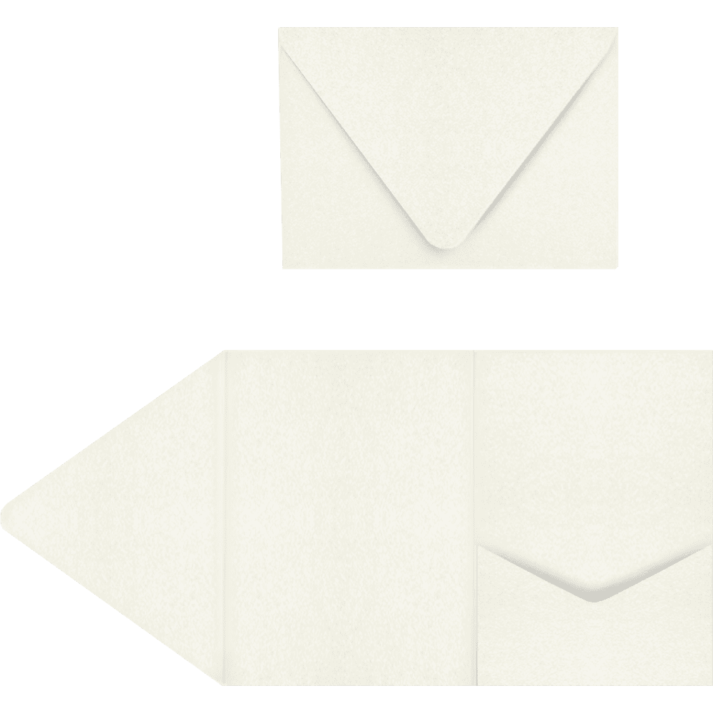 LUXPaper A7 Pocket Invitations, 5 x 7, Quartz Metallic, 10 Pack