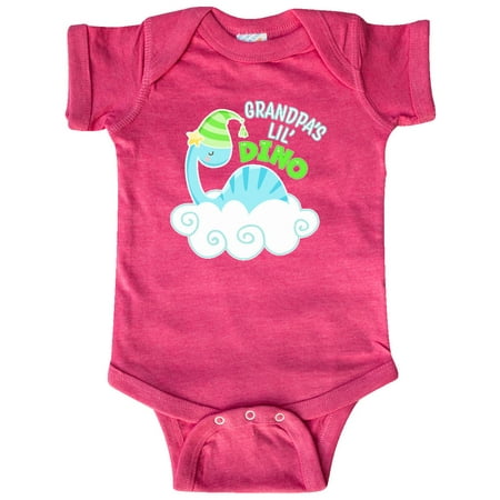 

Inktastic Grandpa s Lil Dino with Cute Blue Baby Dinosaur Gift Baby Boy or Baby Girl Bodysuit