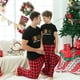 thumbnail image 3 of Pijamas familiares a juego de Navidad, conjunto de pijamas negros de Navidad, hombre de jengibre, amor, 3 of 3