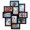 Black, variant on 9 Opening Wall Mount Collage Picture Frame with Letter L Decor, Multi Photo Gallery Frame Holds 4x6 Family Pet Photos for Bedroom Living Room Home Decor, Black