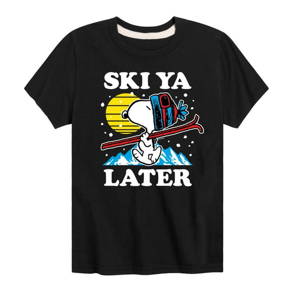 Peanuts - Snoopy Ski Ya Later - Toddler And Youth Short Sleeve Graphic T-Shirt