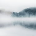 thumbnail image 2 of Robinson, Carol 20x20 Gold Ornate Wood Framed with Double Matting Museum Art Print Titled - Misty Lake, 2 of 4