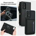 thumbnail image 6 of Decase 2-in-1 Detachable Magnetic Wallet Case Compatible with Samsung Galaxy A56 5G, Shockproof PU Leather Flip Cover with Card Slots,Cash Pocket,Zipper Purse,Crossbody Strap,RFID Blocking,Black, 6 of 8