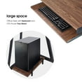 thumbnail image 4 of Ivinta L-shape Computer Desk with Keyboard Tray, Corner Desk, Brown, 4 of 10