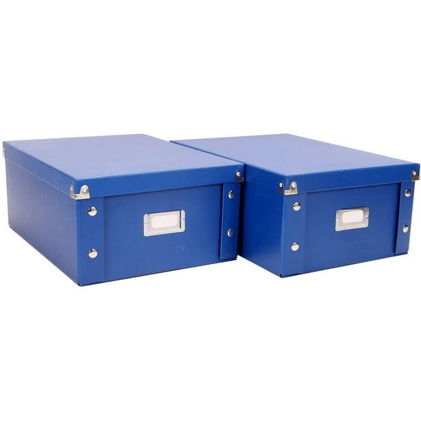 CD Storage Box, Classic Blue, 2 PK - Walmart.com
