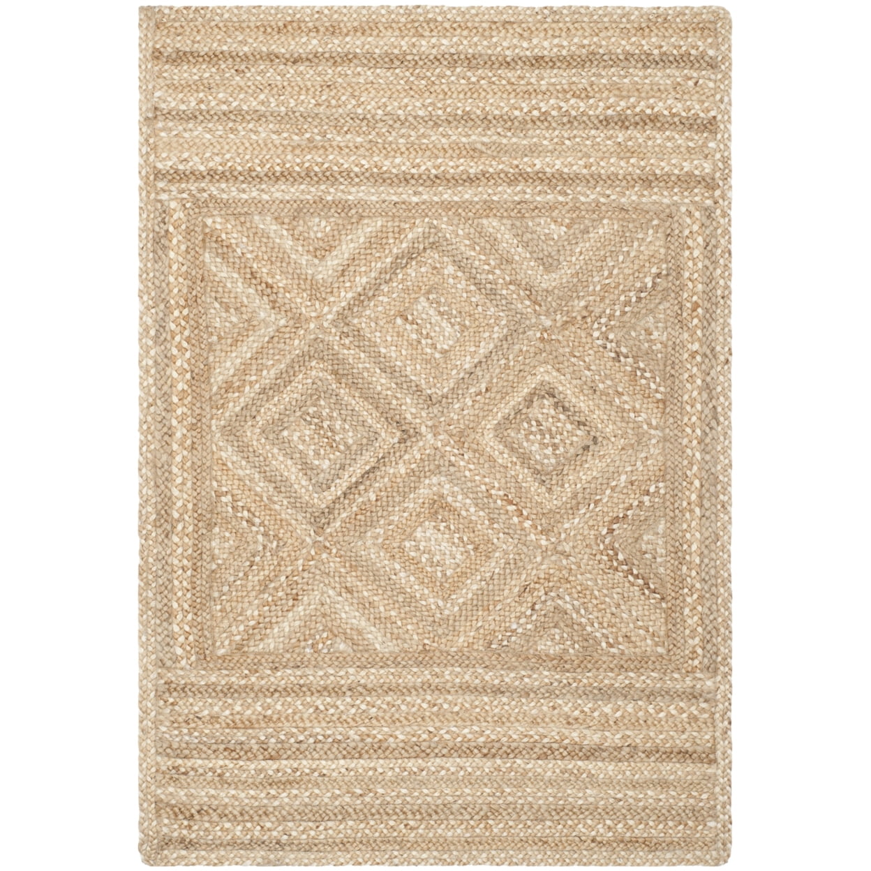 SAFAVIEH Natural Fiber Hilda Braided Jute Area Rug, Natural, 8' x 10'