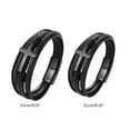 thumbnail image 3 of SIEYIO Stainless Steel for Cross Bracelet Bangle for Men Gold Silver Black Band, 3 of 12