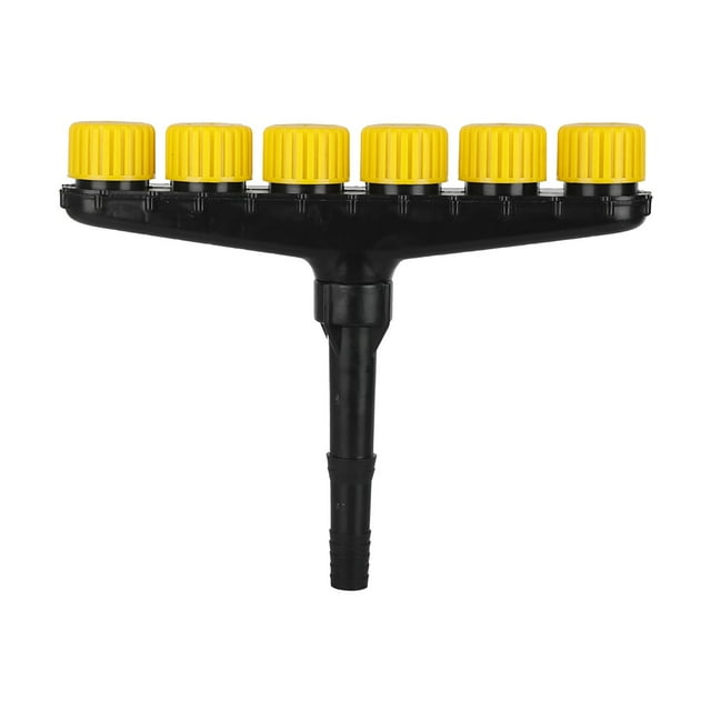Multi-Head Garden Watering Nozzle - Adjustable Flow for Plants & Outdoor Cleaning - Plastic Hose Attachment