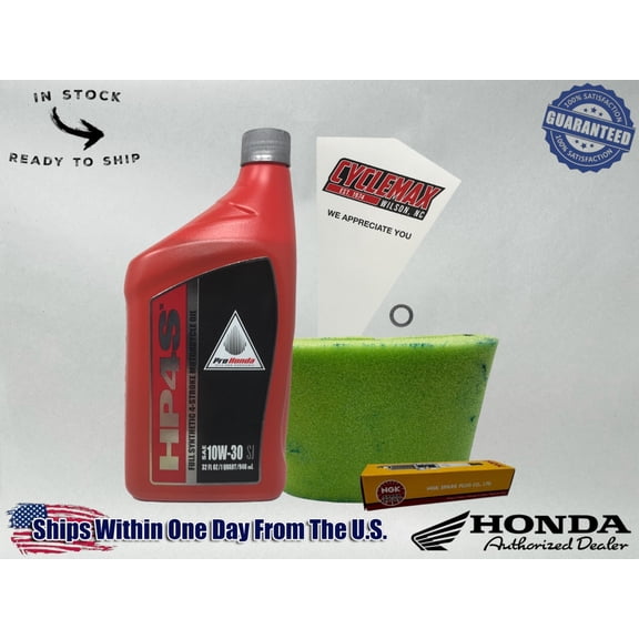 Cyclemax Full Synthetic Tune Up Kit fits 2012-2024 Honda TRX90X with Spark Plug