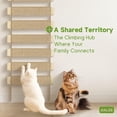 thumbnail image 4 of 22in Outdoor Cat Tree & Bridge, Multi-Level Cat Ladder with Sisal Rope,  Climbing Frame, Scratch Post, Perch & Play Tower for Indoor/Outdoor Cats, Parrots & Small Pets (Wood, 22in), 4 of 6